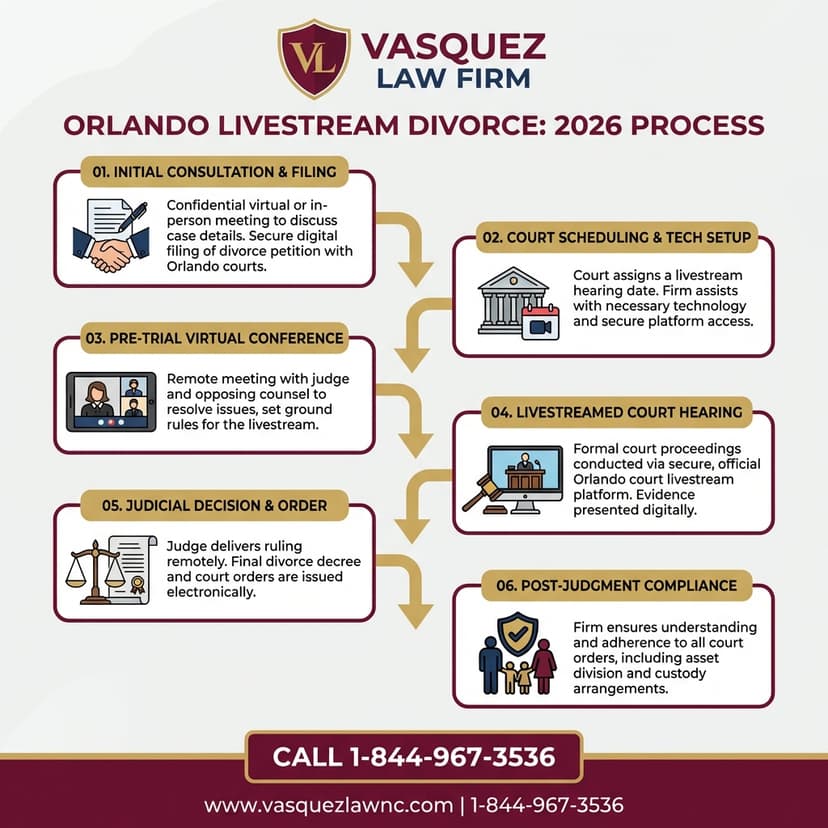 Key Statistics and Data for How Livestreaming Divorce Court Works in North Carolina in 2026