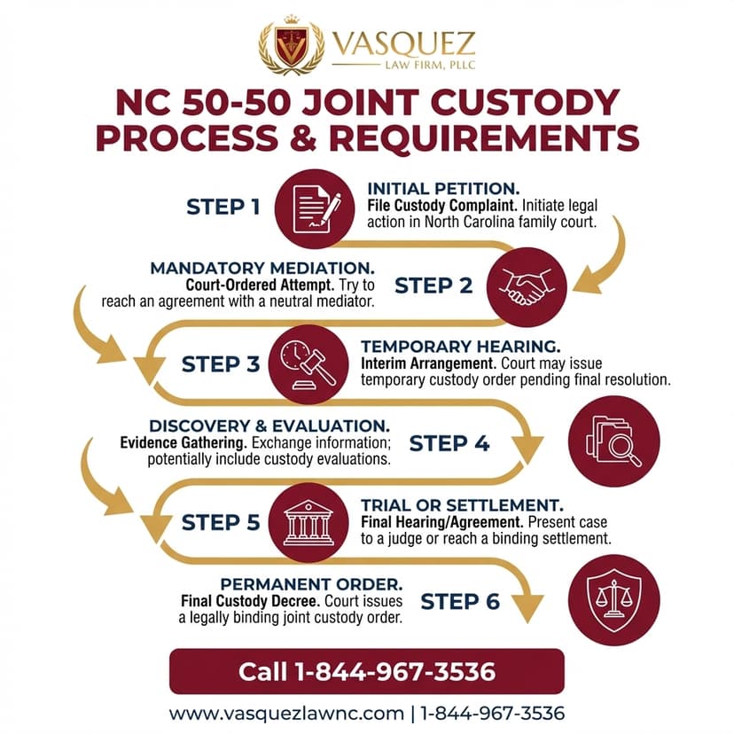 Key Statistics and Data for How 50-50 Joint Custody Works in Smithfield NC in 2026