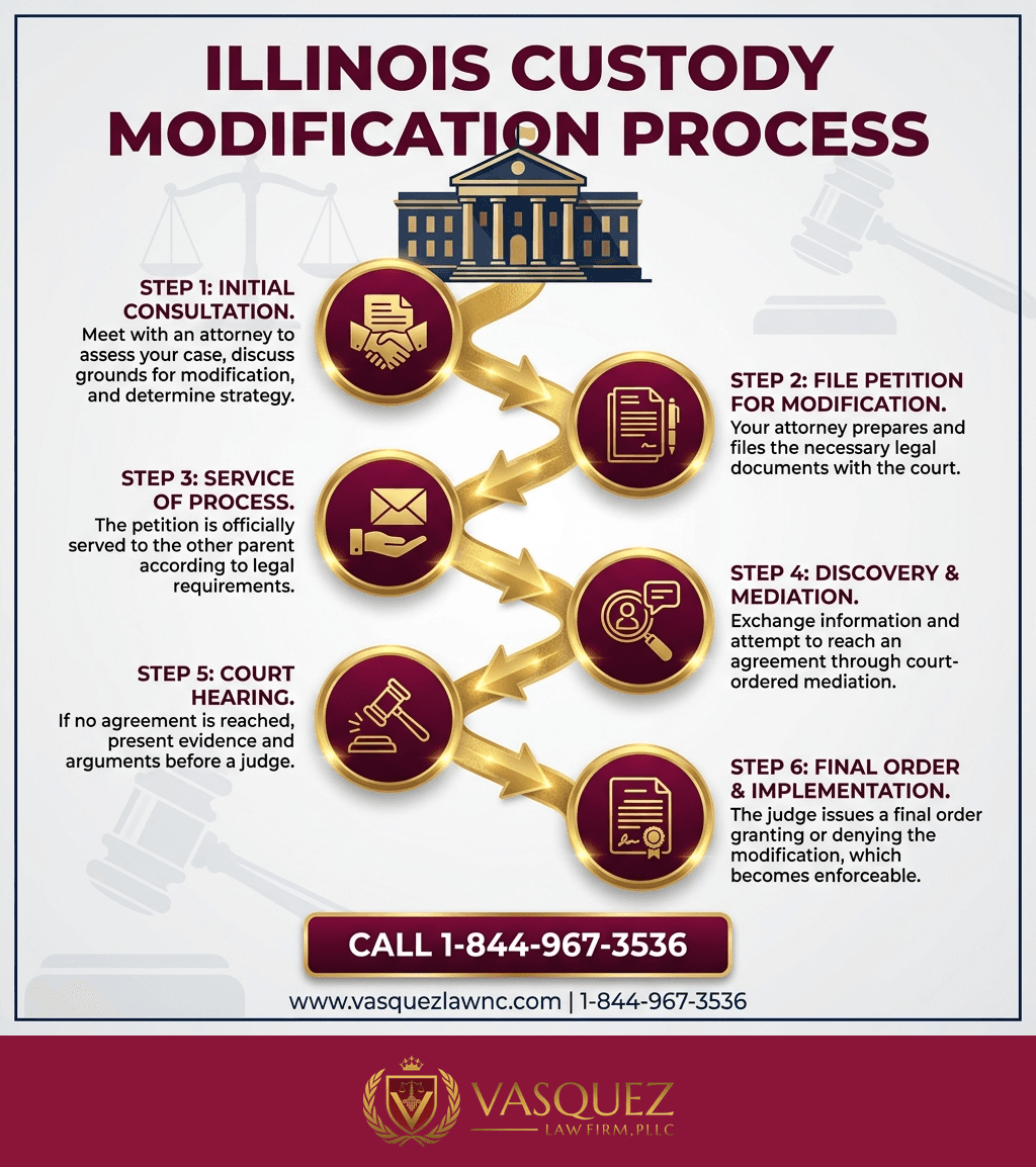 Estadísticas Clave y Datos para Modificación de la Custodia en Illinois: Cómo Cambiar las Responsabilidades Parentales en 2026