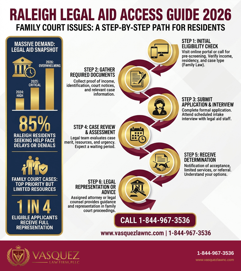 Key Statistics and Data for How Legal Aid Works in Raleigh NC for Family Law in 2026