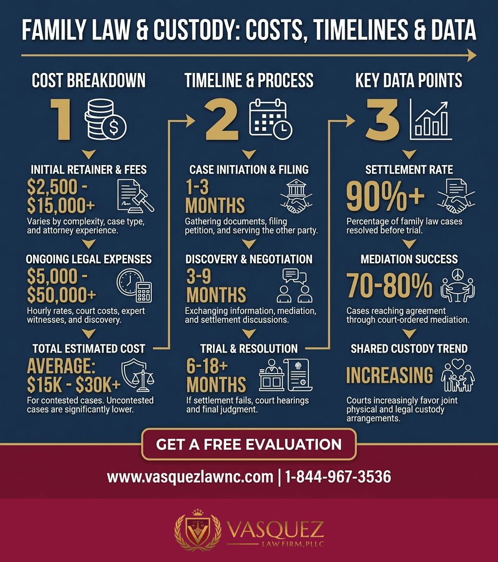 Línea de Tiempo del Proceso para Guía Esencial sobre Derechos de Custodia: Lo que Todo Padre Debe Saber en 2026