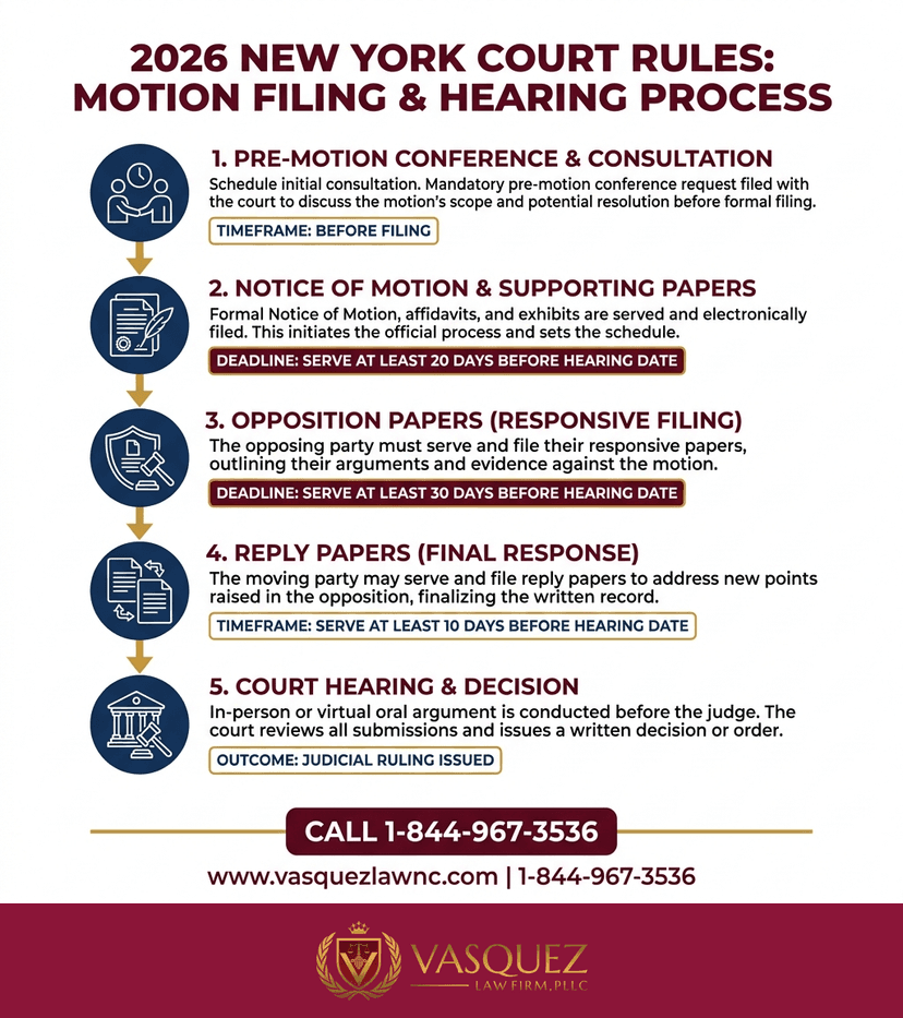 Process Timeline for What New York Court Rule Changes Mean for You in 2026