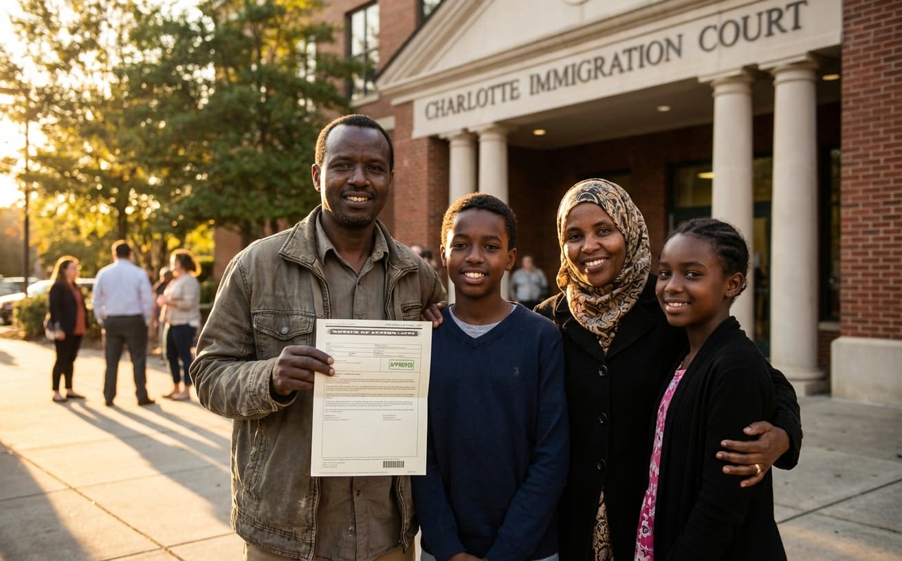 Línea de Tiempo del Proceso para Derechos de Solicitantes de Asilo de África Oriental en Raleigh, NC en 2026