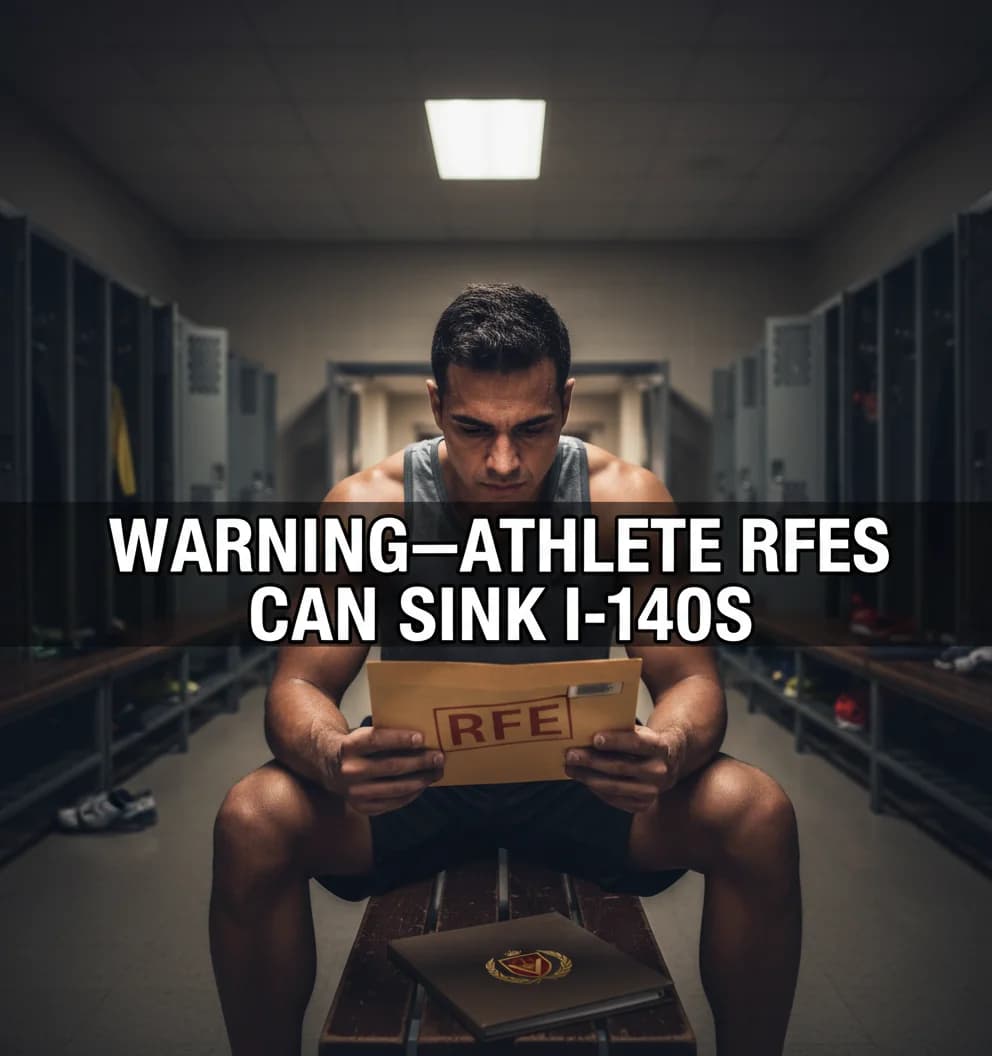 Immigration Lawyer: WARNING—Athlete RFEs Can Sink I-140s