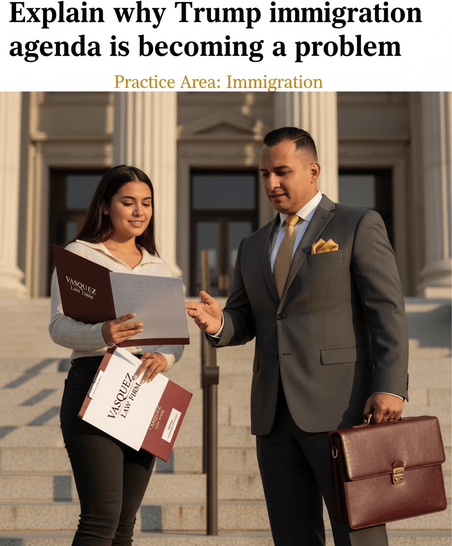 Explain why Trump immigration agenda is becoming a problem
