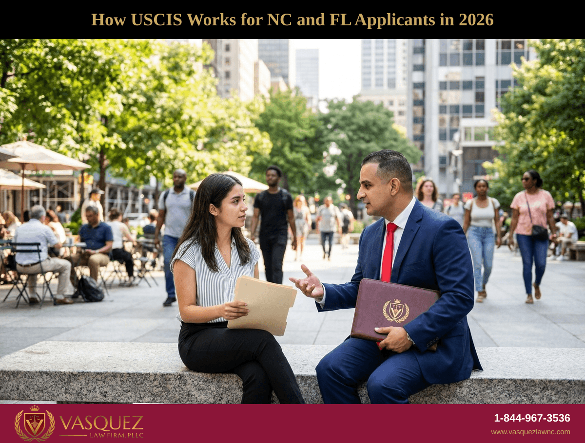 Cómo Funciona USCIS para Solicitantes en Carolina del Norte y Florida en 2026