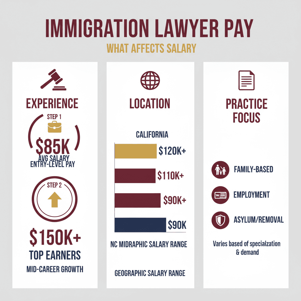 Estadísticas Clave y Datos para ¿Cuánto gana un abogado de inmigración? Guía de salarios