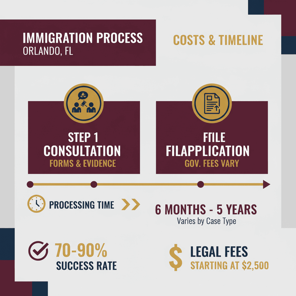Key Statistics and Data for How Much Does an Immigration Lawyer Cost in Orlando