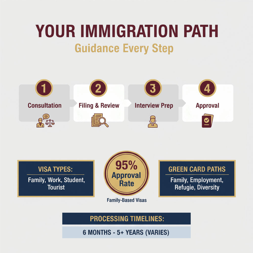 Estadísticas Clave y Datos para Cómo un Abogado de Inmigración en Jacksonville FL Puede Ayudar con Visas y Tarjetas de Residencia