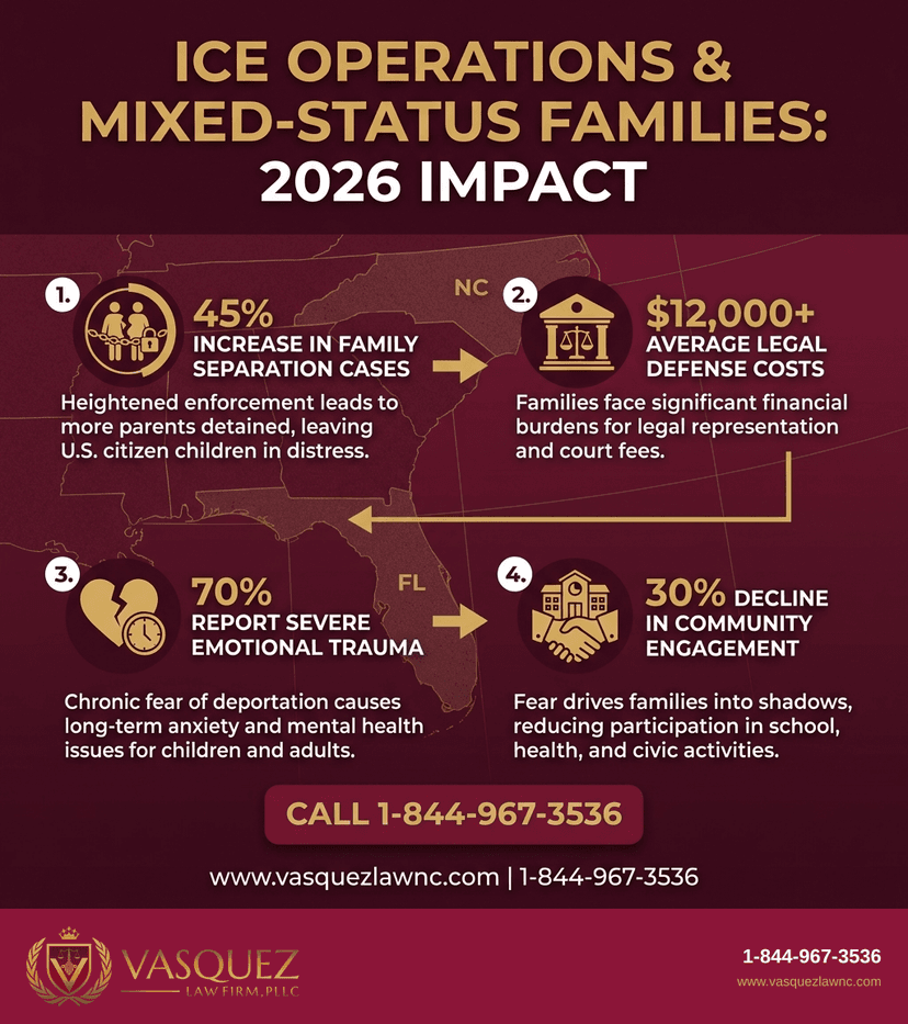 Key Statistics and Data for How ICE Deployments Affect Families in Raleigh in 2026