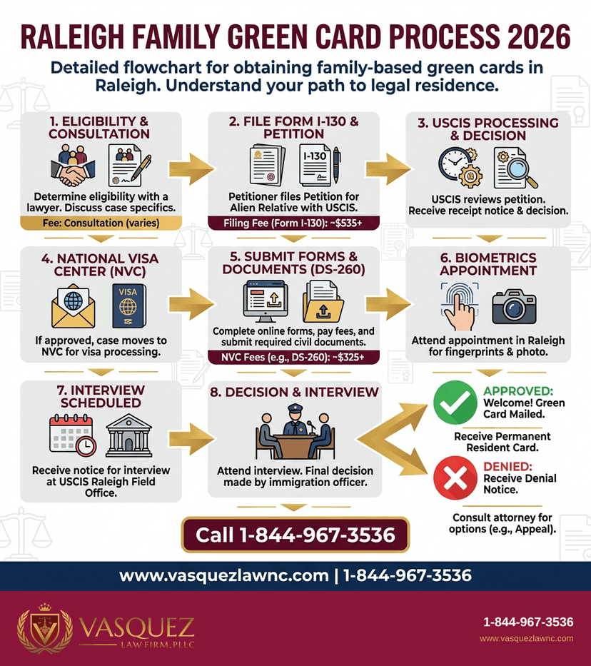 Key Statistics and Data for How Family-Based Green Cards Work in Raleigh in 2026