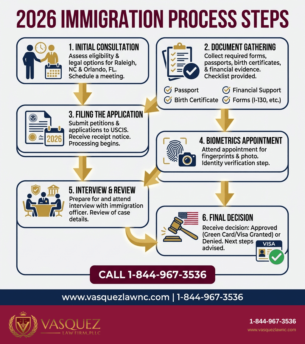 Estadísticas Clave y Datos para Cómo Funciona el Programa de Inmigración en Raleigh, NC y Orlando, FL en 2026