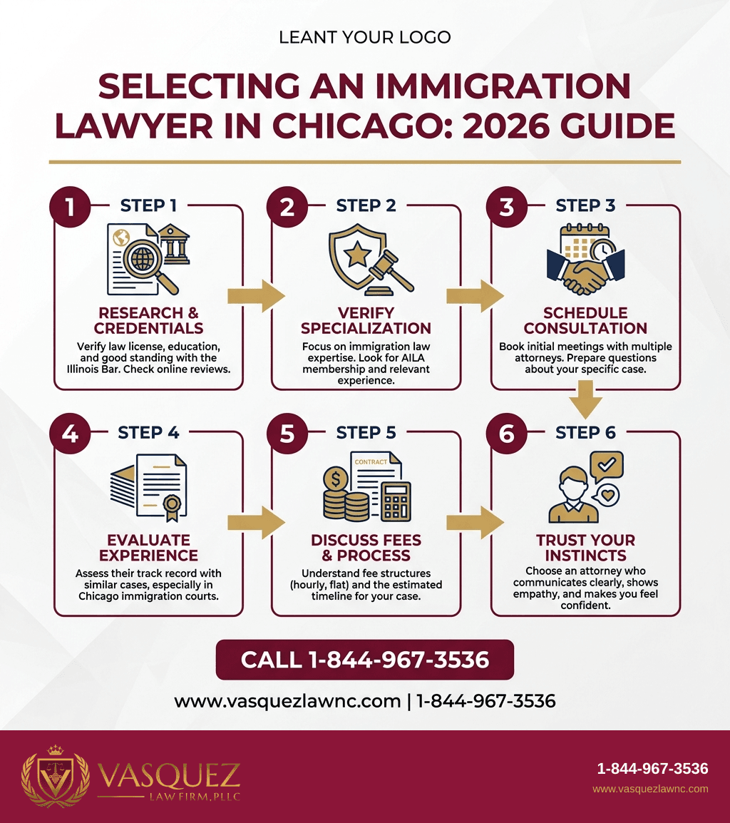 Infografía 1 para Abogado de Inmigración en Chicago IL: Lo Esencial para 2026