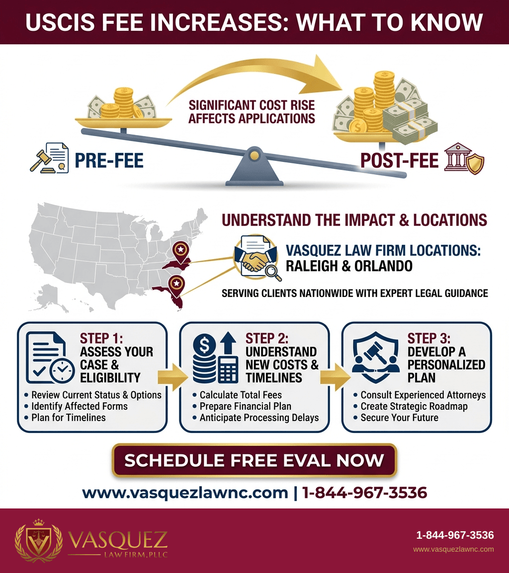 Infografía 1 para Actualizaciones Clave de USCIS y su Impacto en Casos de Inmigración en 2026
