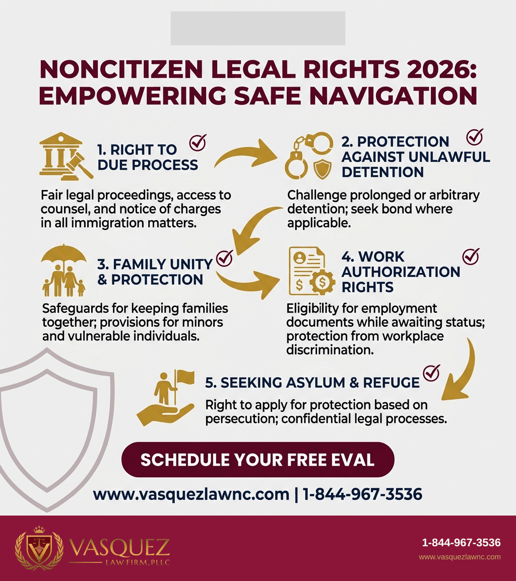 Infografía 1 para No Ciudadanos: Guía Esencial sobre Sus Derechos y Protección en 2026