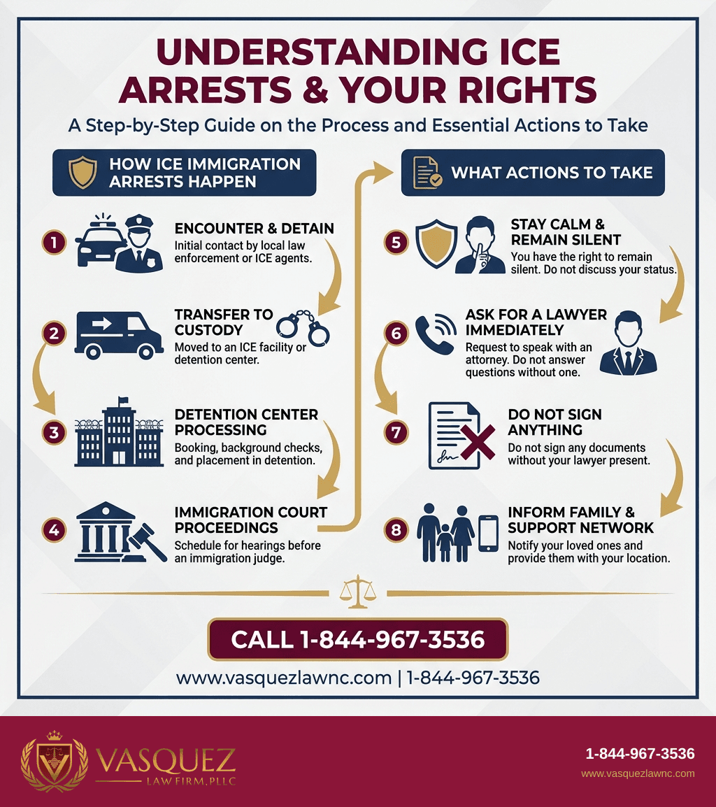 Infografía 1 para Detenciones Migratorias de ICE en 2026: Qué Saber y Cómo Actuar