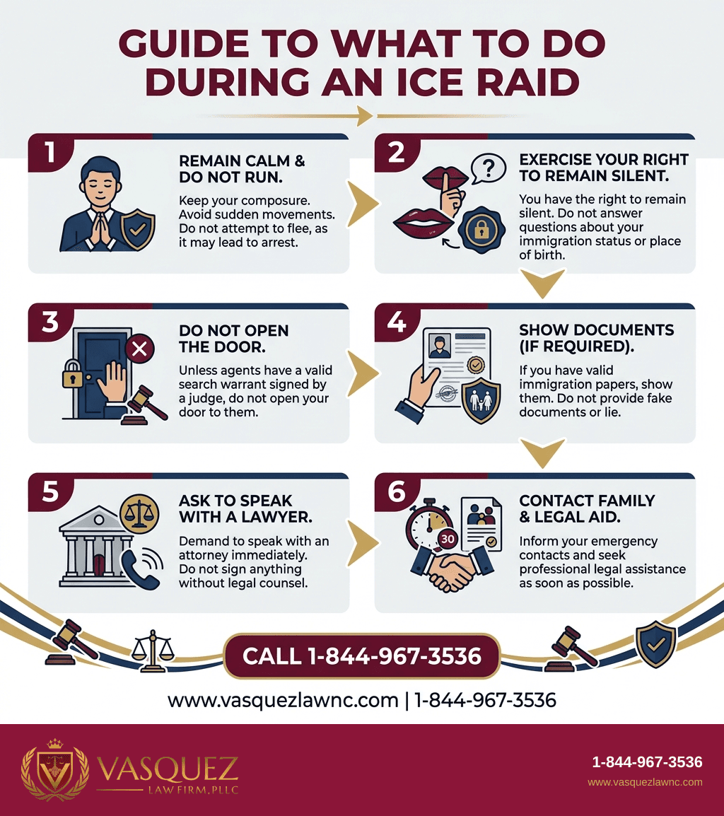 Infografía 1 para Derechos y Procedimientos Durante una Redada de ICE en 2026