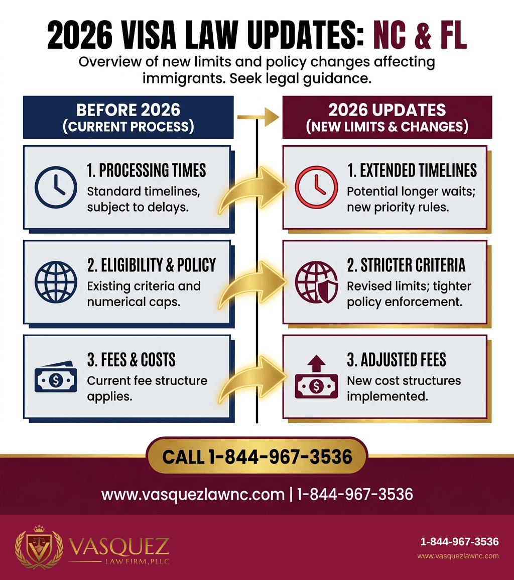 Visual Guide 1 for Visa Updates in 2026: What NC and FL Immigrants Should Know