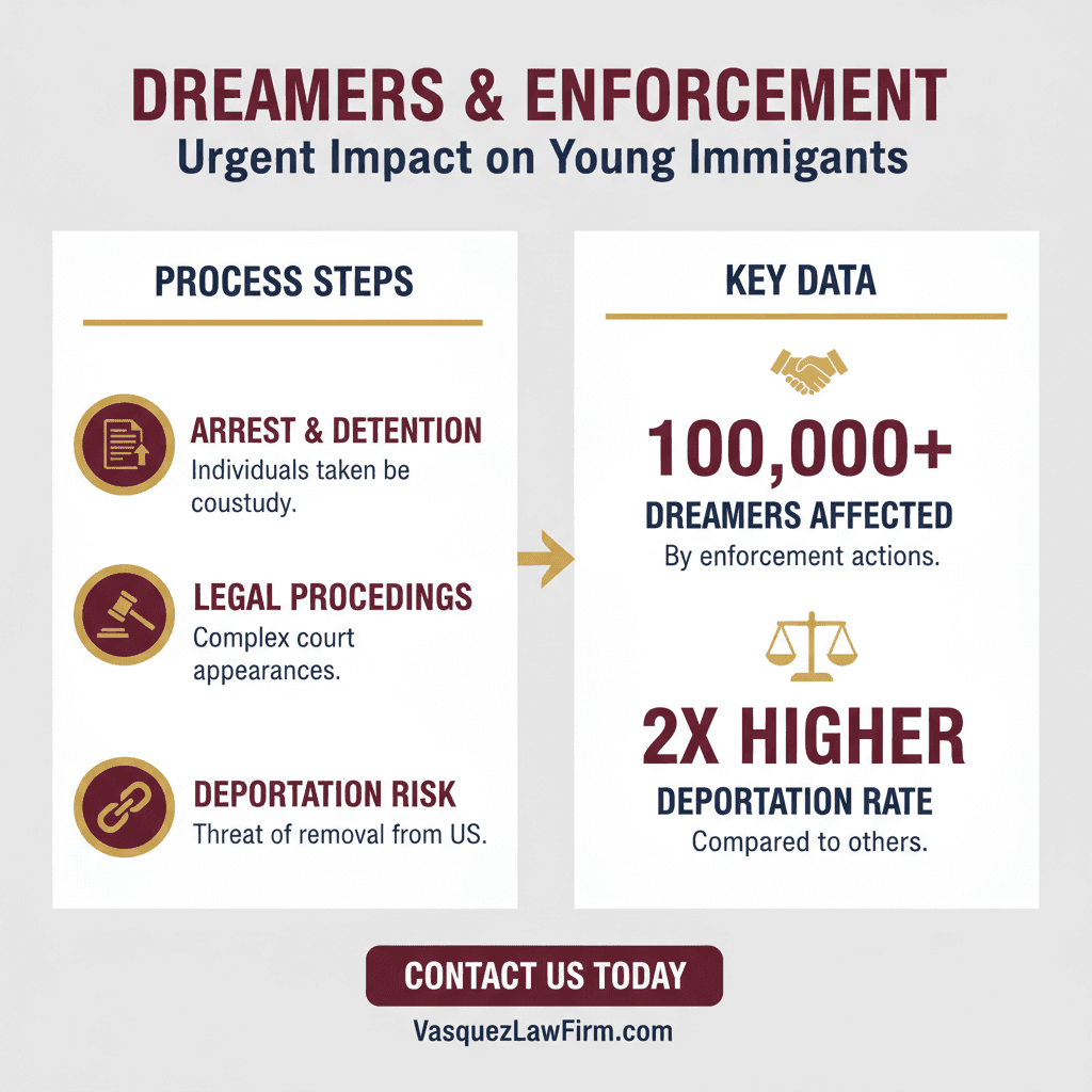 Infografía 2 para Cómo la Represión Migratoria de Trump Impacta a los Dreamers y Qué Hacer