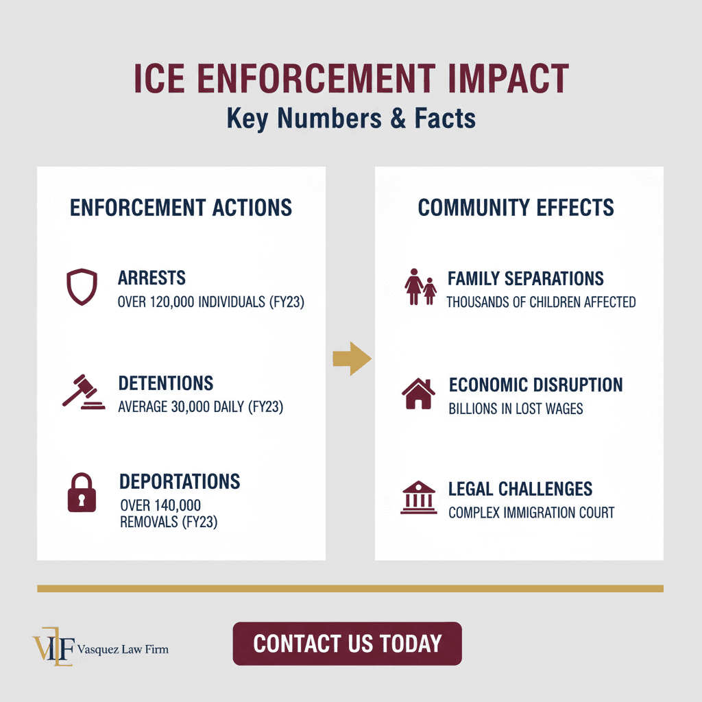 Línea de Tiempo del Proceso para Acciones de Cumplimiento de ICE e Impacto Comunitario en Smithfield, NC y FL