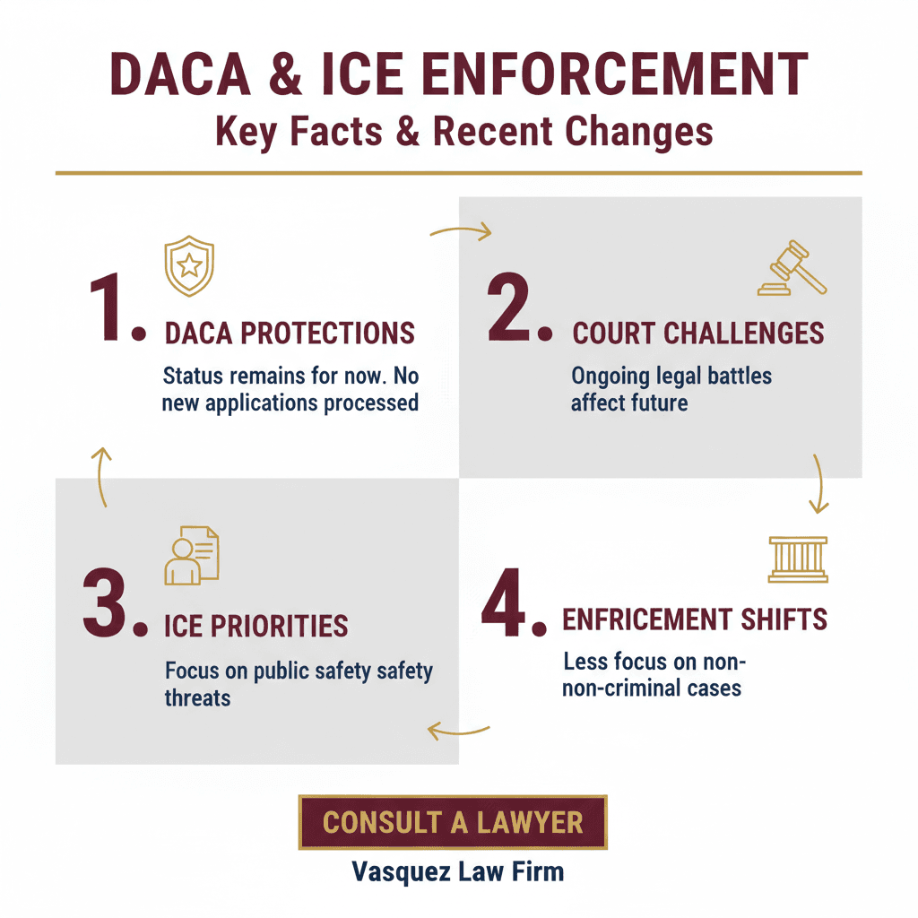 Línea de Tiempo del Proceso para Cambios en la Política de Aplicación de ICE que Afectan a los Beneficiarios de DACA en 2026