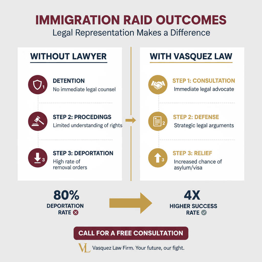 Línea de Tiempo del Proceso para Conozca Sus Derechos Durante una Redada Migratoria en 2026