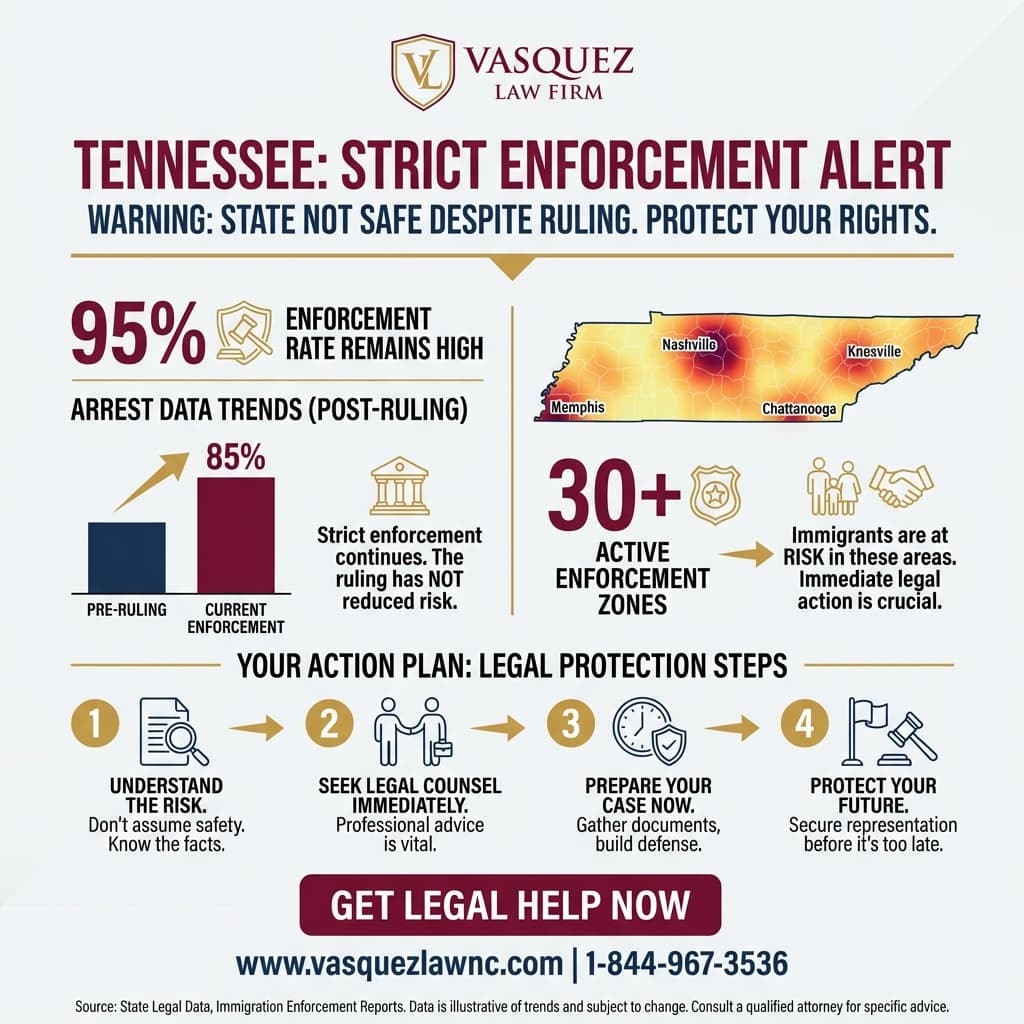 Línea de Tiempo del Proceso para Qué Significa la Ley Santuario de Tennessee para los Inmigrantes en 2026