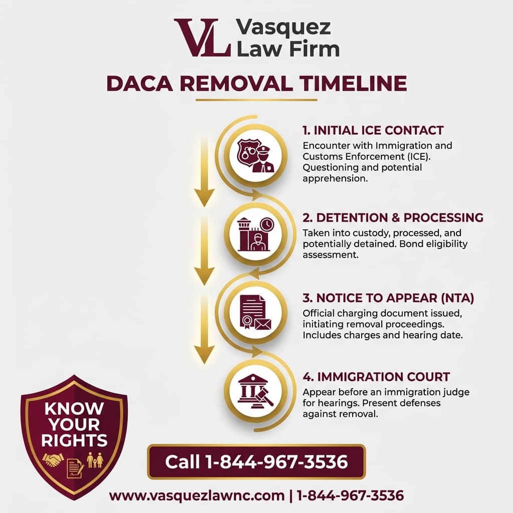 Línea de Tiempo del Proceso para Impacto de la Política de Deportación en Estados Unidos para Dreamers en 2026