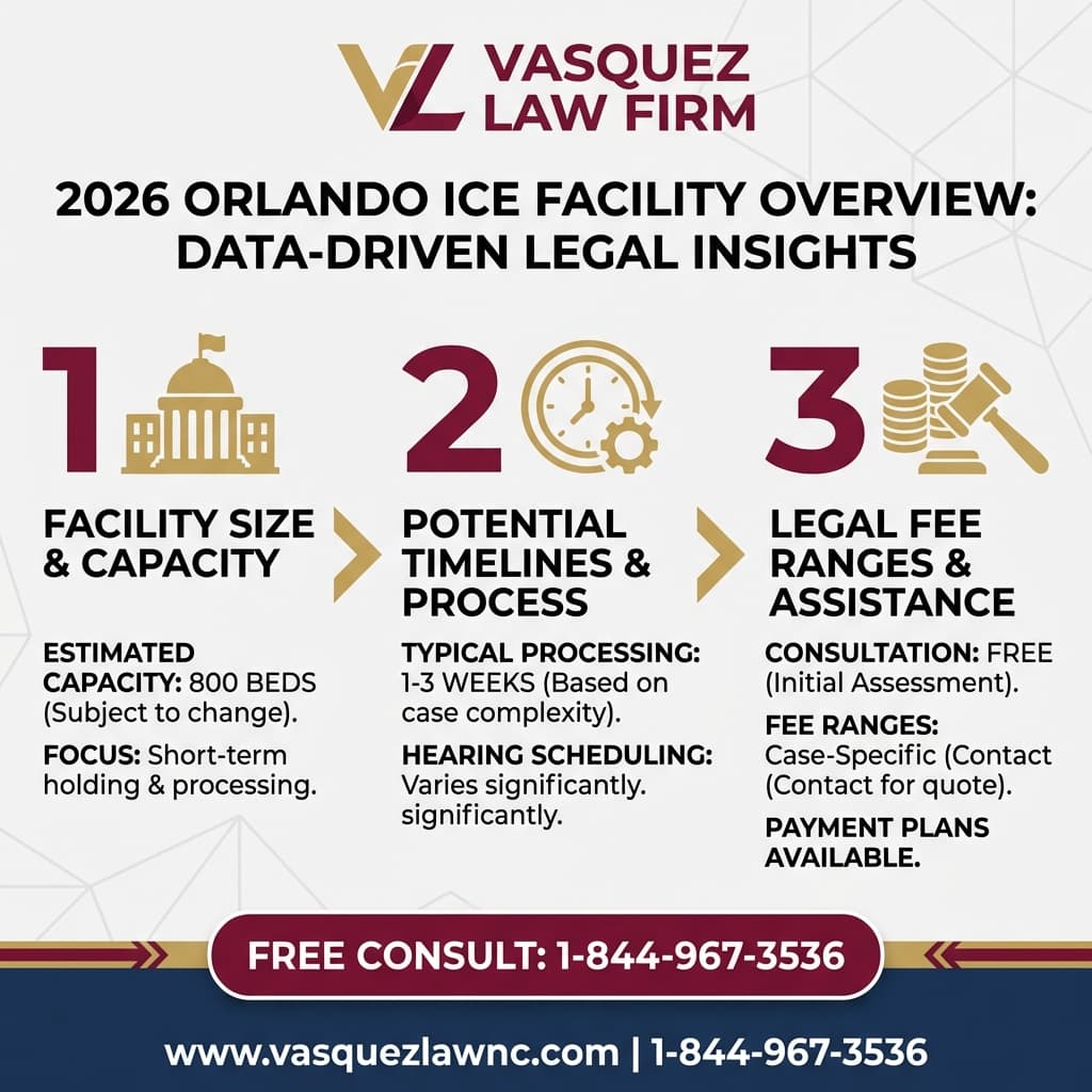 Línea de Tiempo del Proceso para Así Operan los Centros de Detención Migratoria de ICE en Orlando en 2026