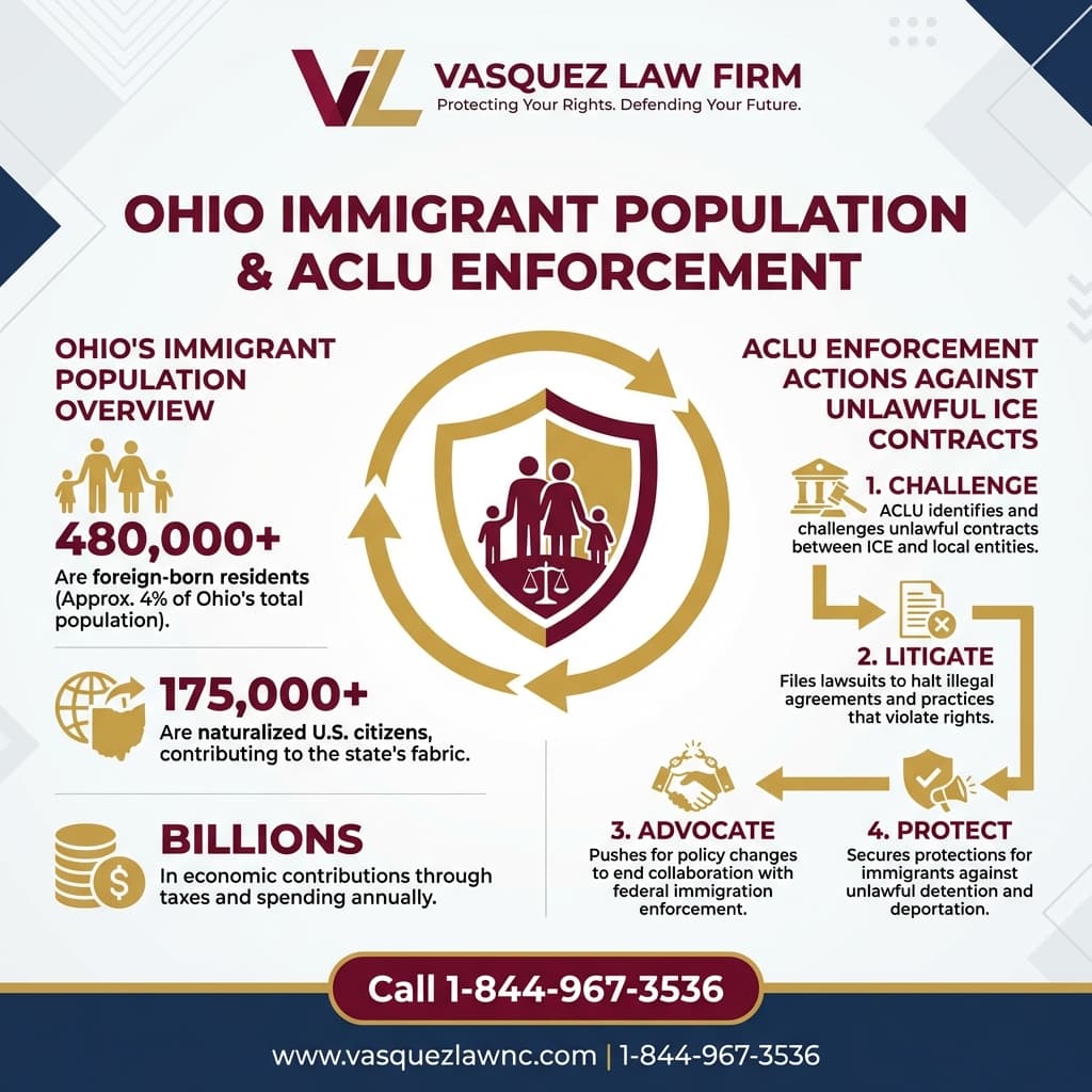 Línea de Tiempo del Proceso para El Papel de ACLU Ohio en la Defensa de los Derechos Migratorios en 2026