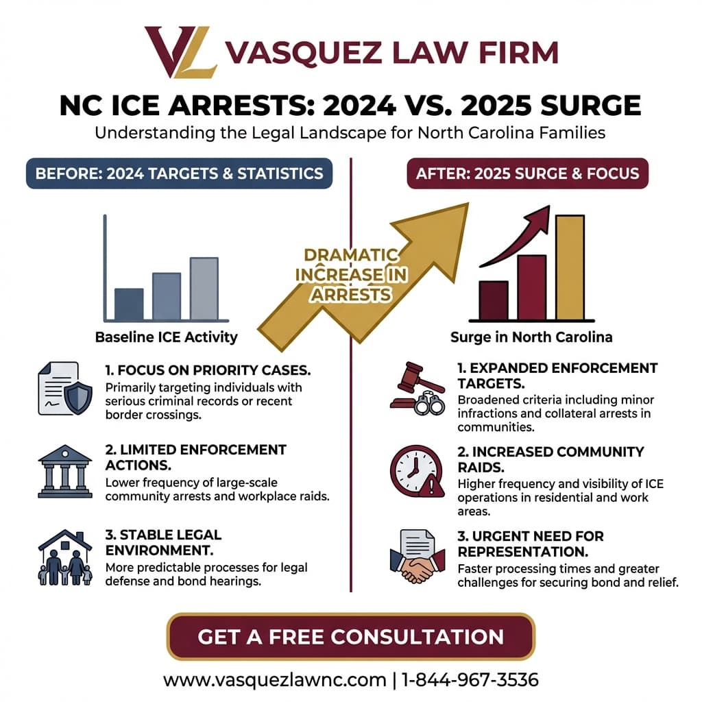 Línea de Tiempo del Proceso para Agentes Federales de Inmigración en Raleigh en 2026: Qué Hacen y Cómo Protegerse