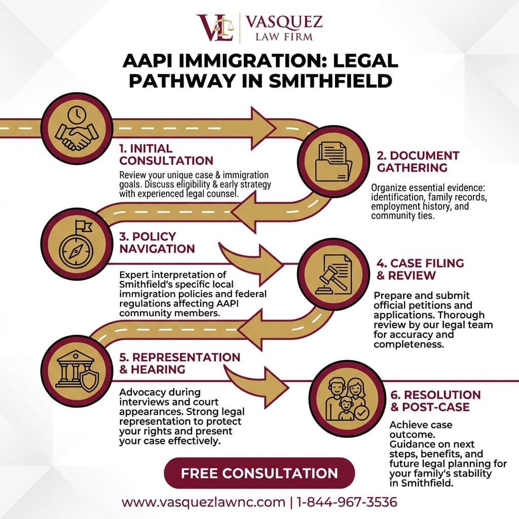Línea de Tiempo del Proceso para Impacto de la Inmigración AAPI en los Residentes de Smithfield en 2026