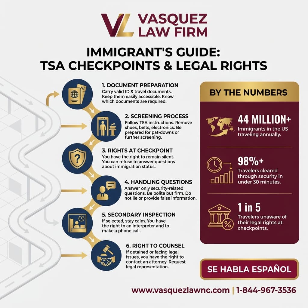 Línea de Tiempo del Proceso para Derechos de los Pasajeros en TSA al Salir de Raleigh en 2026