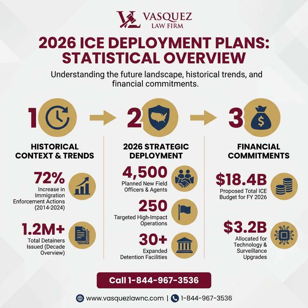 Línea de Tiempo del Proceso para Función de los Oficiales ICE en Aeropuertos de Charlotte en 2026
