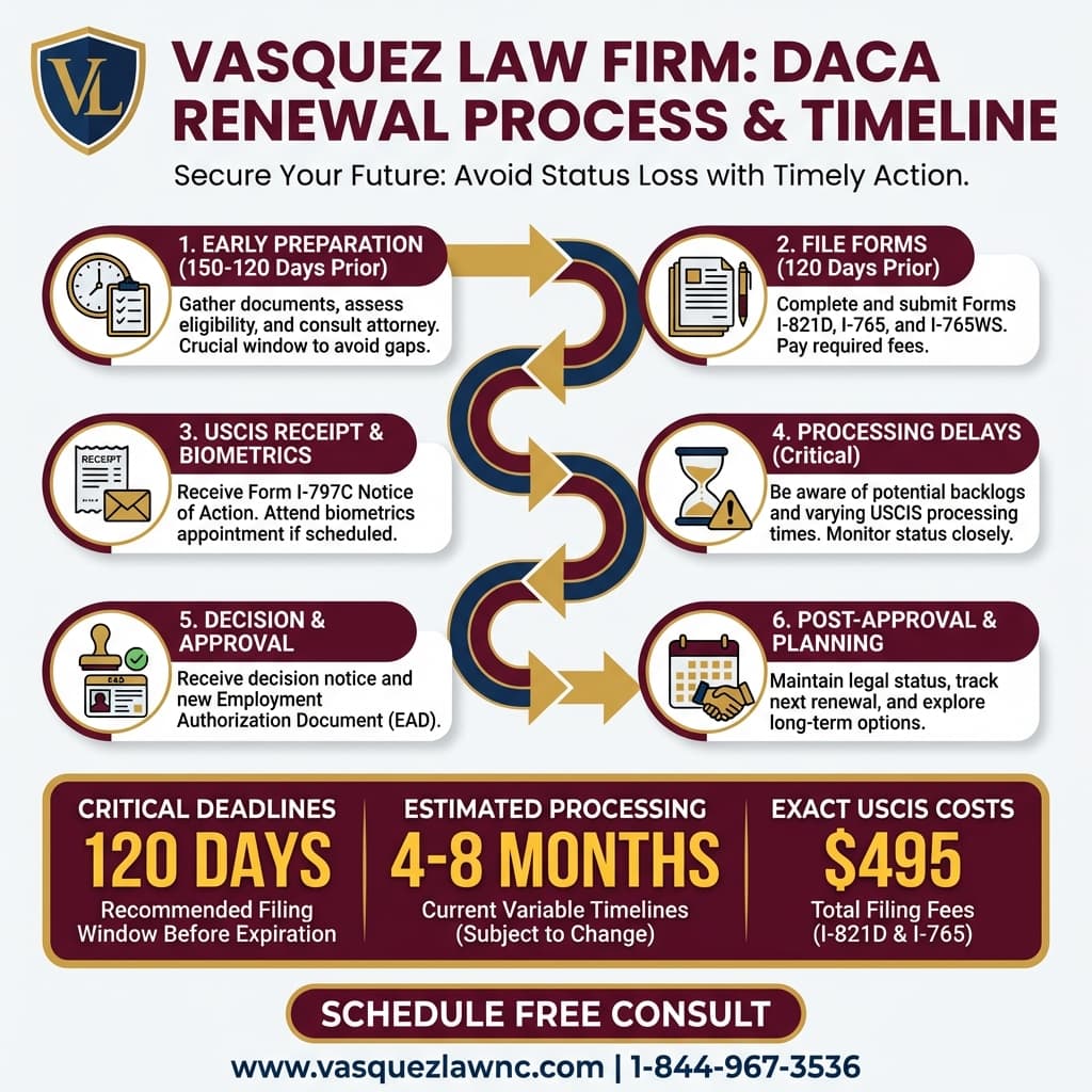 Línea de Tiempo del Proceso para DACA en 2026: Qué es y cómo te afecta