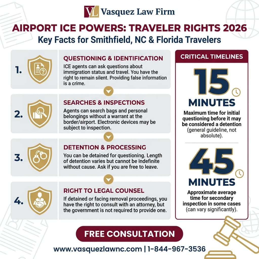 Línea de Tiempo del Proceso para Derechos de ICE en Aeropuertos de Smithfield para 2026: Lo que Debes Saber