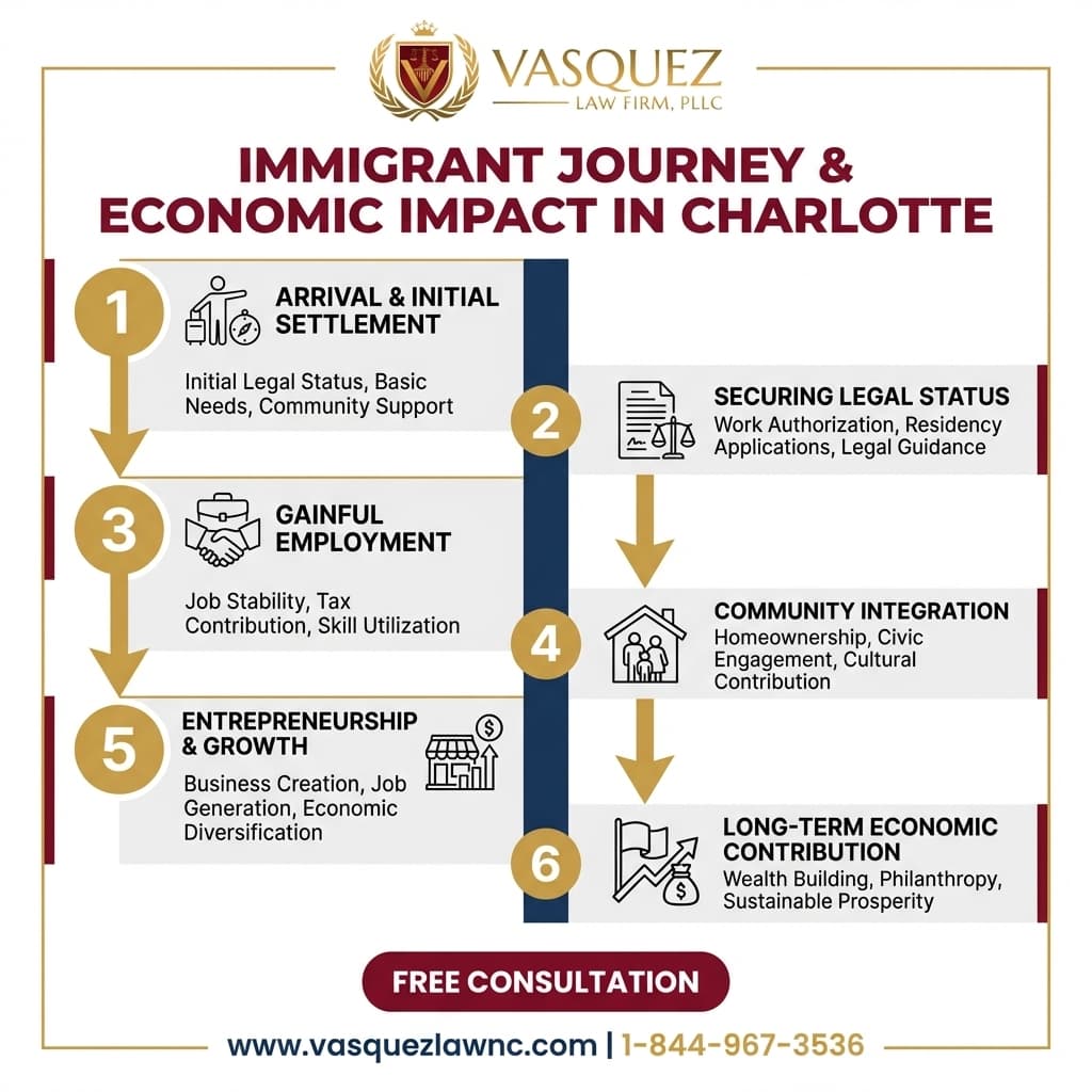 Línea de Tiempo del Proceso para El Impacto Económico de los Inmigrantes en Charlotte para 2026