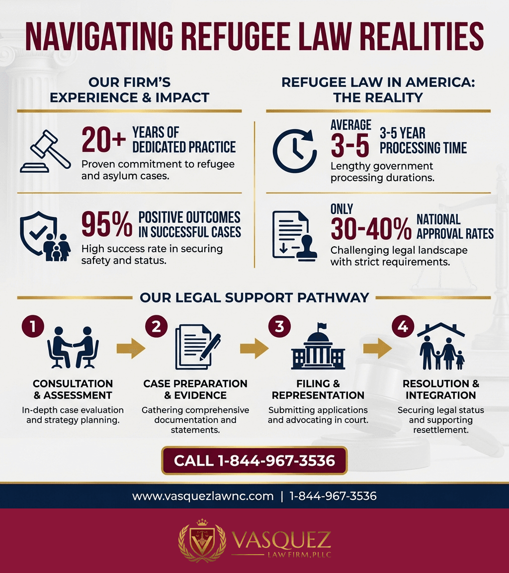 Línea de Tiempo del Proceso para Protección para Refugiados en Smithfield, Carolina del Norte, 2026: Lo Que Debe Saber