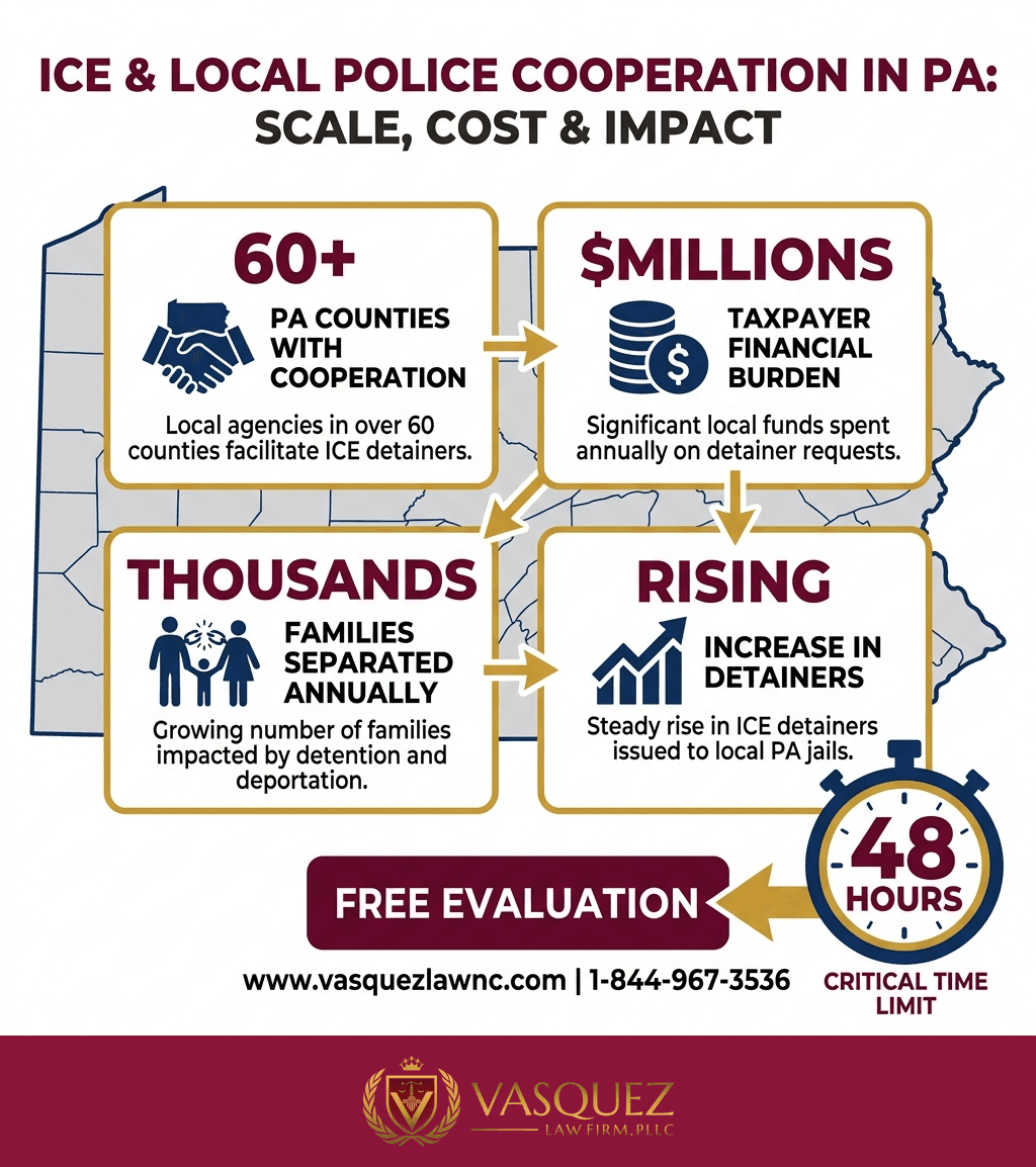 Línea de Tiempo del Proceso para Cooperación entre la Policía de Pensilvania y ICE: Impacto para Inmigrantes en 2026