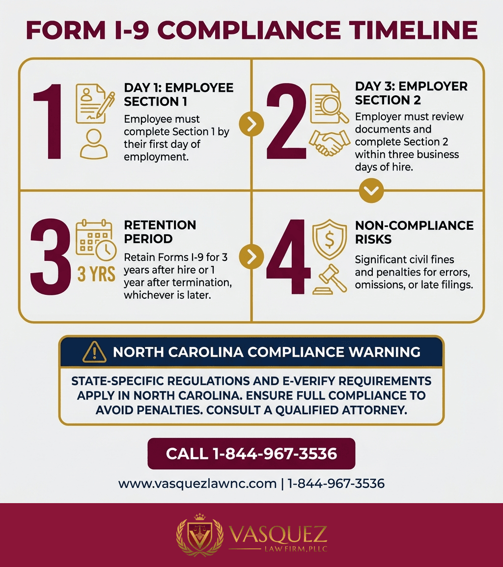 Línea de Tiempo del Proceso para Formulario I-9 en 2026: Qué es y cómo completarlo correctamente