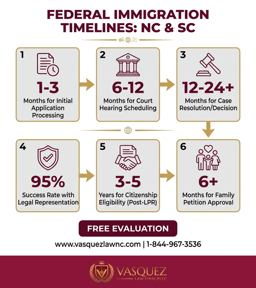 Process Timeline for How Federal Immigration Cases Work in Charlotte NC in 2026