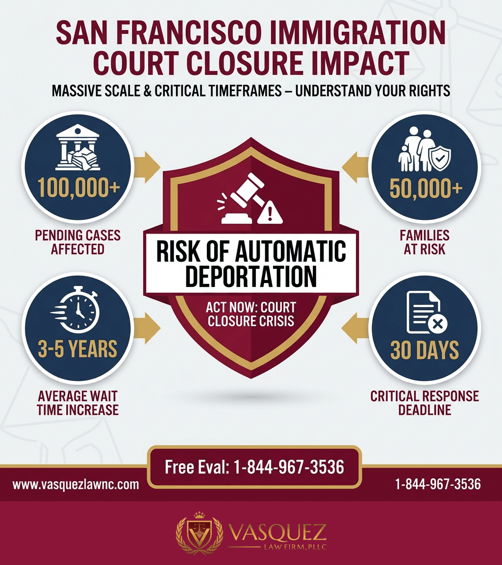 Línea de Tiempo del Proceso para ¿Cierra el Tribunal de Inmigración de San Francisco en 2026?