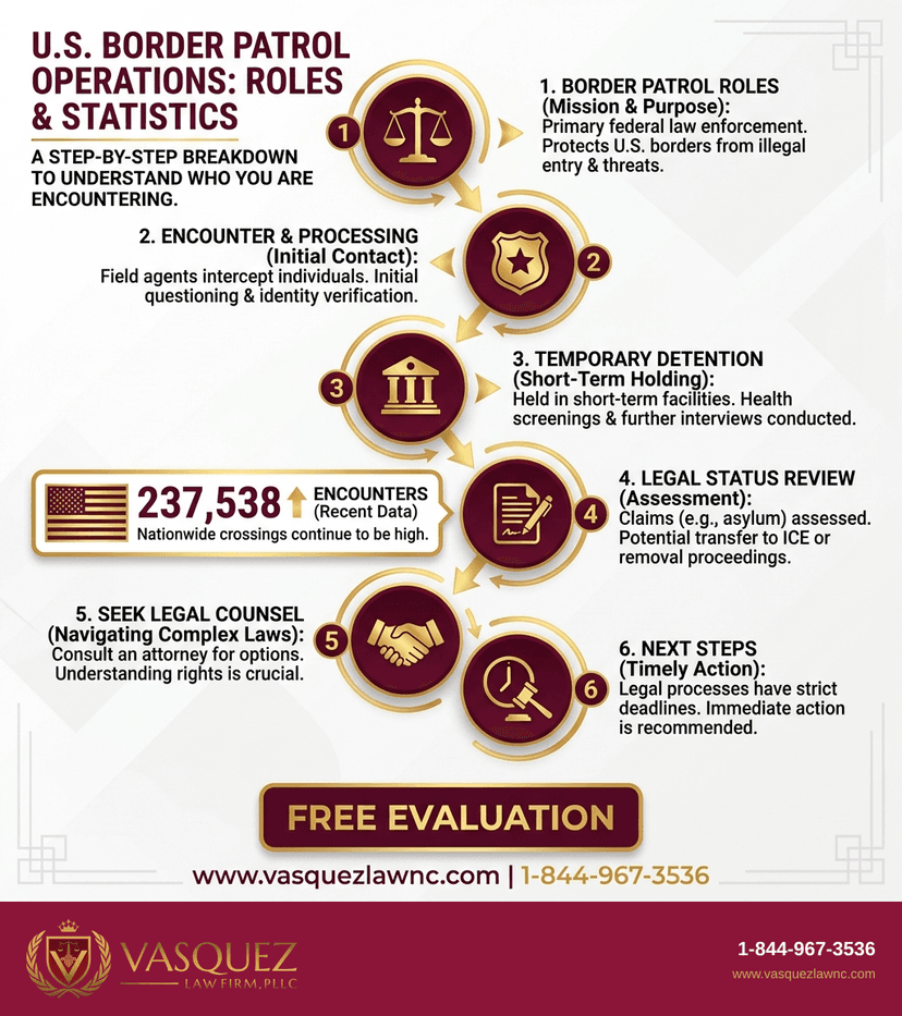 Process Timeline for What Happens When You Encounter U.S. Border Patrol in 2026