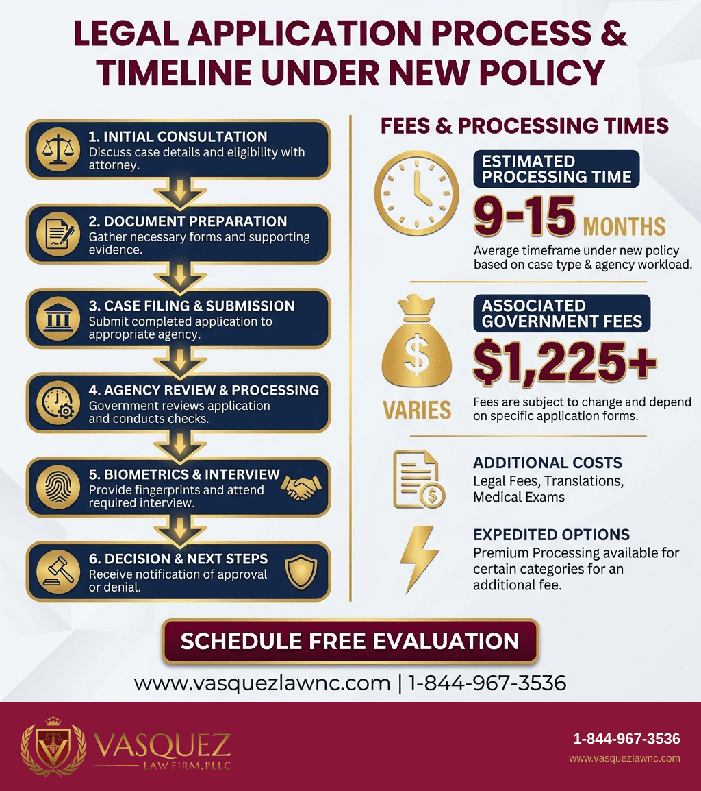 Línea de Tiempo del Proceso para Cómo las Nuevas Políticas de Tarjetas de Residencia de la Administración Trump Impactan en 2026