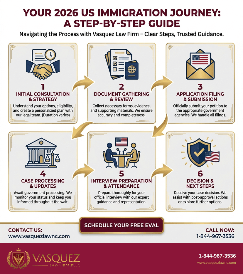 Process Timeline for How US Immigration Policy Affects You in Raleigh in 2026