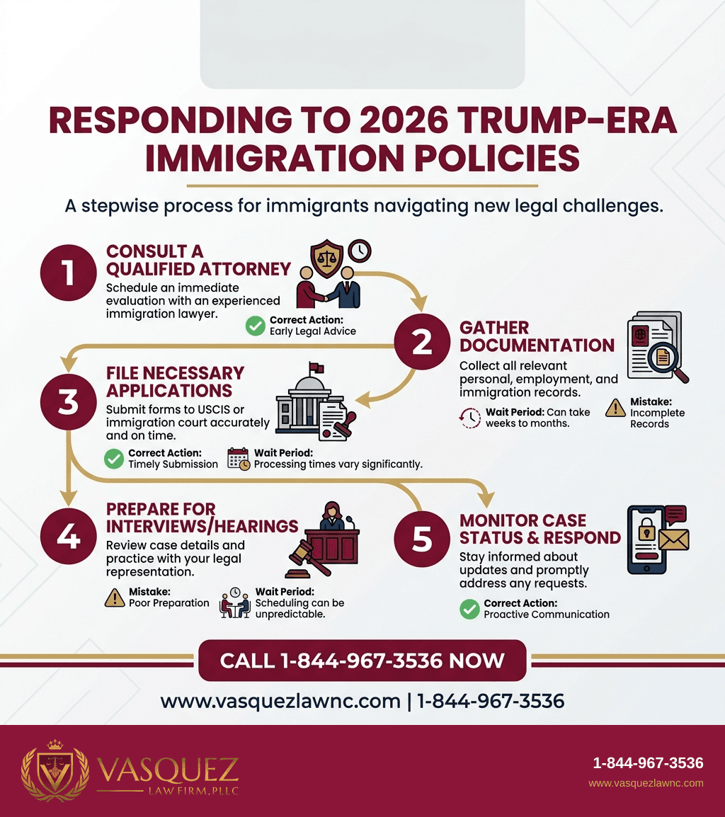 Línea de Tiempo del Proceso para Impacto de las Políticas Migratorias de la Administración Trump en 2026: Lo Que Necesitas Saber