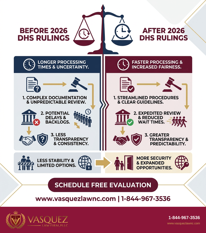 Process Timeline for How DHS Impacts Immigration Cases in Raleigh and Orlando in 2026