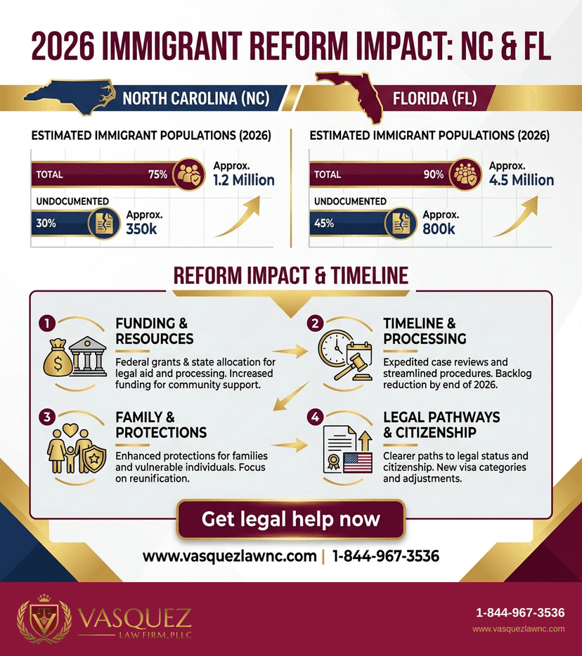Process Timeline for How Immigration Reform Is Changing in 2026 Across NC and FL