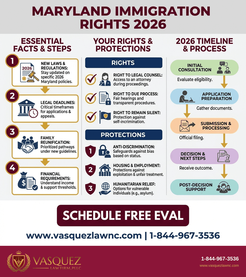 Process Timeline for Maryland Immigration Laws Explained for Raleigh Residents 2026