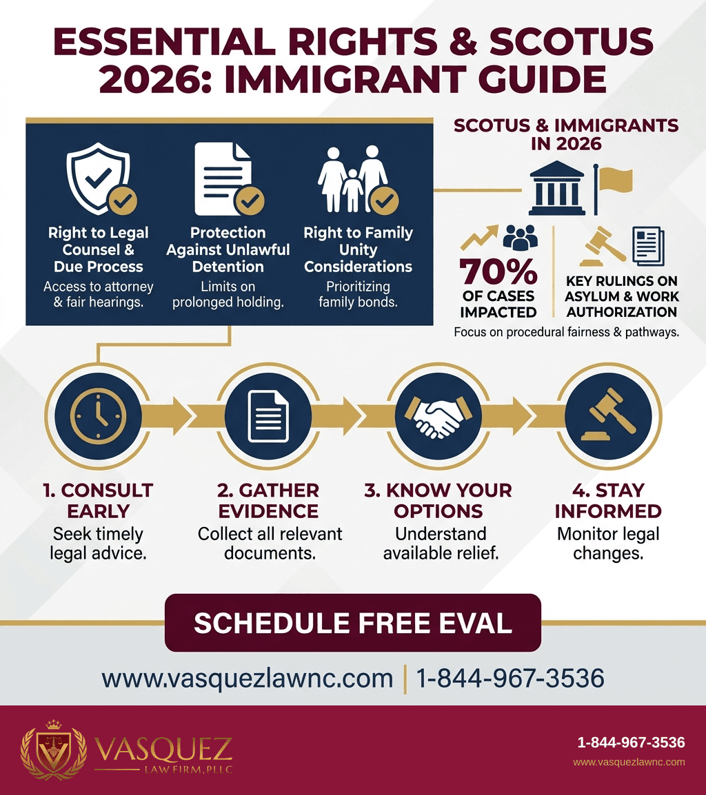 Línea de Tiempo del Proceso para Cómo Afectan las Decisiones de la Corte Suprema en Casos de Inmigración en 2026